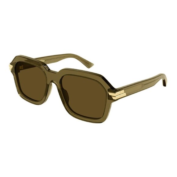 NEW BOTTEGA VENETA SUNGLASSES BV1123S 004 UNISEX BROWN SQUARE EYEWEAR main image 4